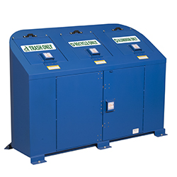 Model BPRT3 - Bear Resistant Trash and Recycling Receptacle - 3 Modules