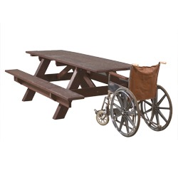 AFT Series - End Accessible Traditional A-Frame Picnic Table - Using Recycled Plastic