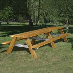 Traditional A-Frame Picnic Table With Steel Braces - AT Series