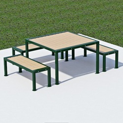 Square Frame Wheelchair Accessible Square Picnic Table - Series TQ703