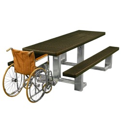 WPTS Square Frame Accessible Picnic Table - Using Expanded Steel