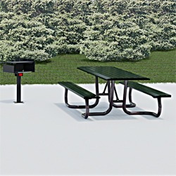 WXT and WXTH Accessible Picnic Table - Using Formed Steel Channel