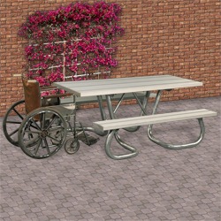 WXT and WXTH Accessible Picnic Table - Using Aluminum