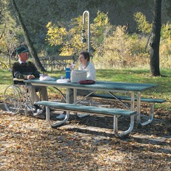 XT and XTH Series End Accessible Picnic Table - Using Recycled Plastic