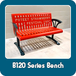 B120 Series Contemporary Steel Bench