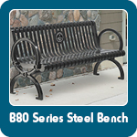 B80 Series Bench with round metal plaque