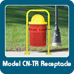 Model CN-TR Tilting Trash Receptacle