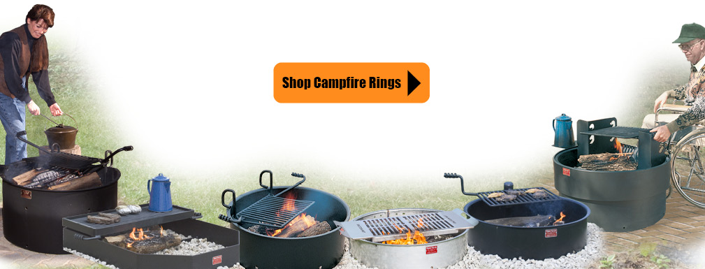 Picture of various campfire rings available at Pilot Rock