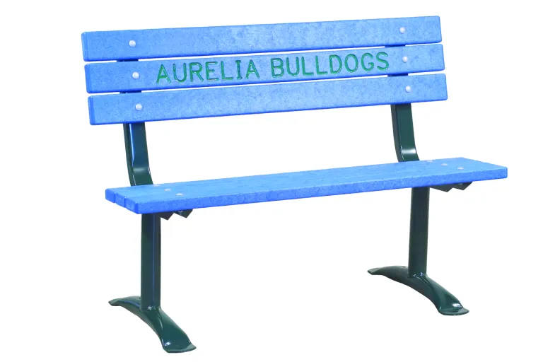 bench made from recycled plastic