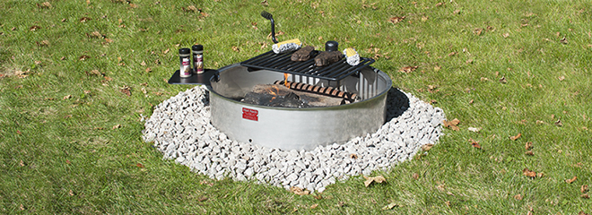 Campfire Rings Fire Ring With Grill Cooking Grate Pilot Rock