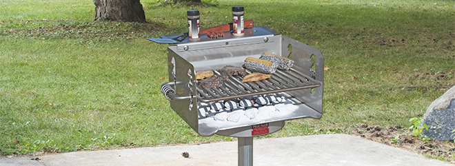 Model NS/S-20/S B6S Stainless Steel Charcoal Grill with bolt-on shelf Model NS/S-20/S B6S Stainless Steel Charcoal Grill with bolt-on shelf
