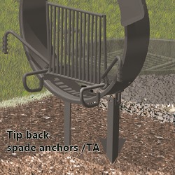Tip back spade anchors
