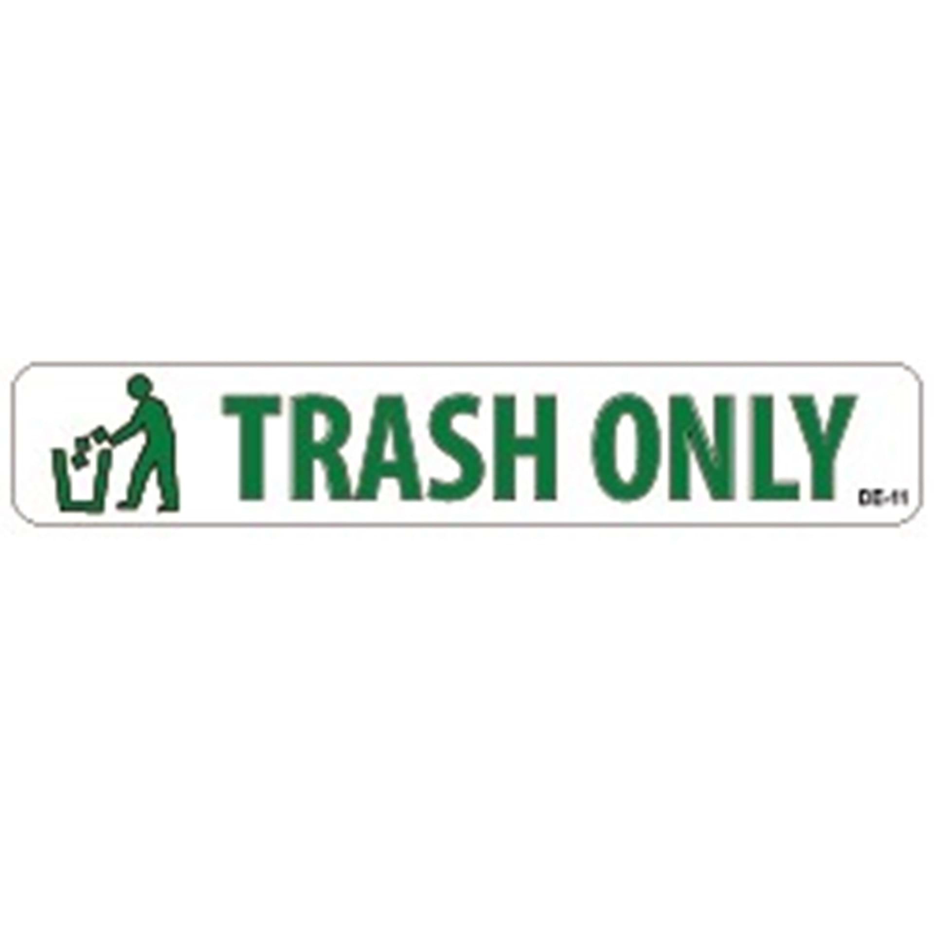 Model DE-11 Decal - 3" x 15" TRASH ONLY