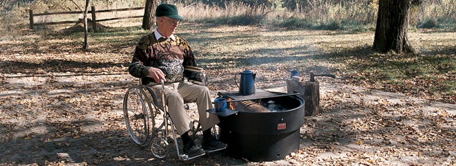 Accessible Campfire Ring with Single Level Cooking Grate Accessible Campfire Ring with Single Level Cooking Grate