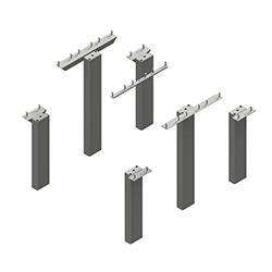 APT Series Frame Kit - End Accessible Multi-Pedestal Picnic Table