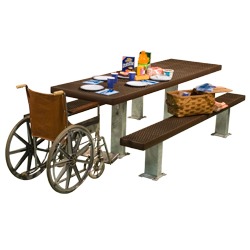 End Accessible Multi-Pedestal Picnic Table - APT Series