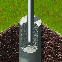 B6S Stainless Embedded Base Post B6S Stainless Embedded Base Post