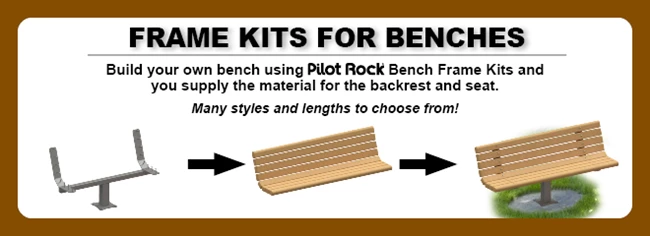 Park Bench Frame | Metal Bench Frames | Pilot Rock - Metal Storage Bench Frame Kits Online