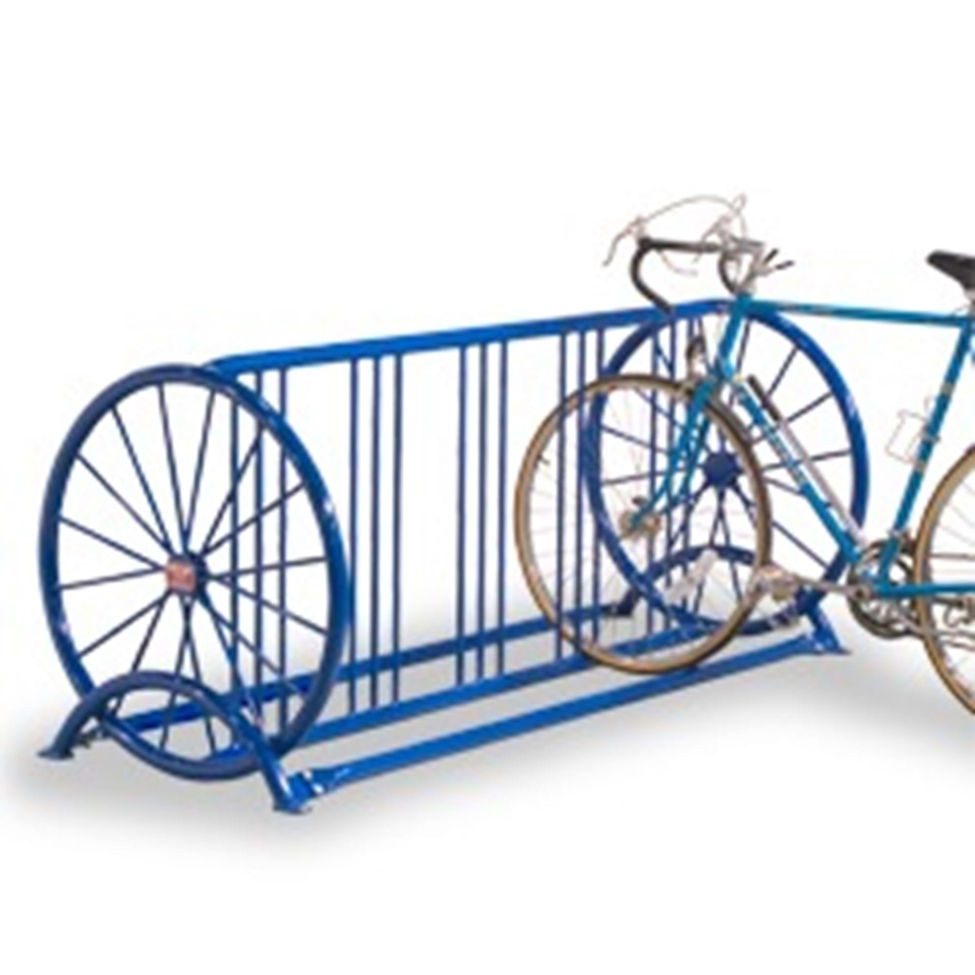 Vertical Bike Rack - Double-Sided Parking - Wheel-Shaped Frame - BR310, BR320 Series