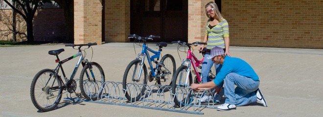 Park Twelve Bikes with one Rack