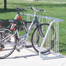 Vertical Bike Rack - Single Sided Parking - D-Shaped Frame - BR205, BR210 Series
