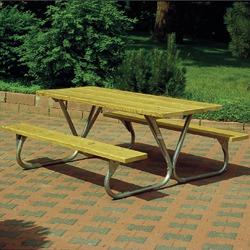 BTUG Series Lighter Duty Picnic Table - Using Lumber