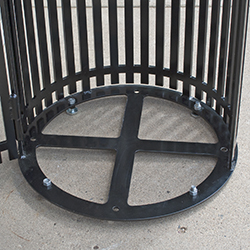 CN-R/SP3-36D Steel Trash Receptacle Base Ring Detail CN-R/SP3-36D Steel Trash Receptacle Base Ring Detail