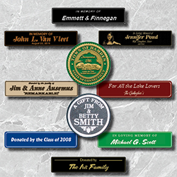 Assortment of Custom Plaque Options Assortment of Custom Plaque Options
