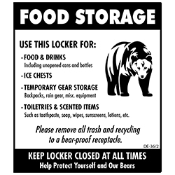 BPFL Food Locker Decal DE-36-2. Optional