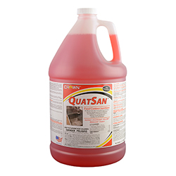 Quat-San Disinfectant One-Gallon Bottle.