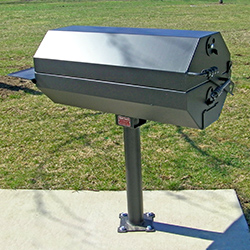EC-40 Charcoal Grill on B3 surface mount base EC-40 Charcoal Grill on B3 surface mount base