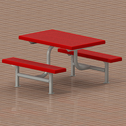 FCT Food Court Table Perforated Red FCT Food Court Table Perforated Red