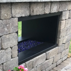FPI-3 Fireplace Insert in Blocks, Double Sided.