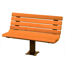 Contour Park Bench - Single-Pedestal - OWRB Series