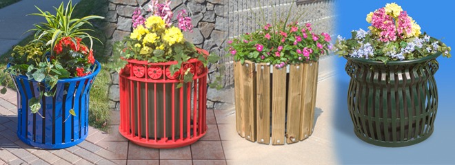 Floral planters add color to any landscape Floral planters add color to any landscape