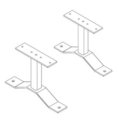 Frame Only Kit For Trailside Multi Pedestal Bench Wb Series