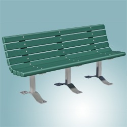 Contour Park Bench - Multi-Pedestal - WRB Series