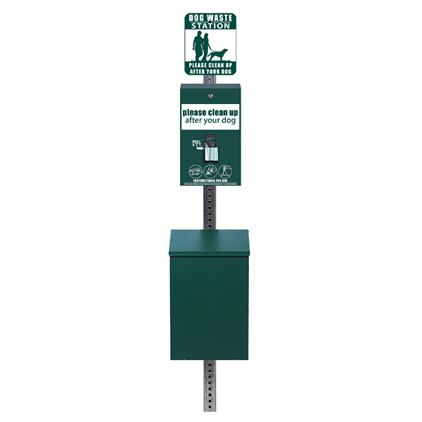 Pilot Rock Pet Waste Collection Station - Bags On a CARD Complete Station PWS-D022.