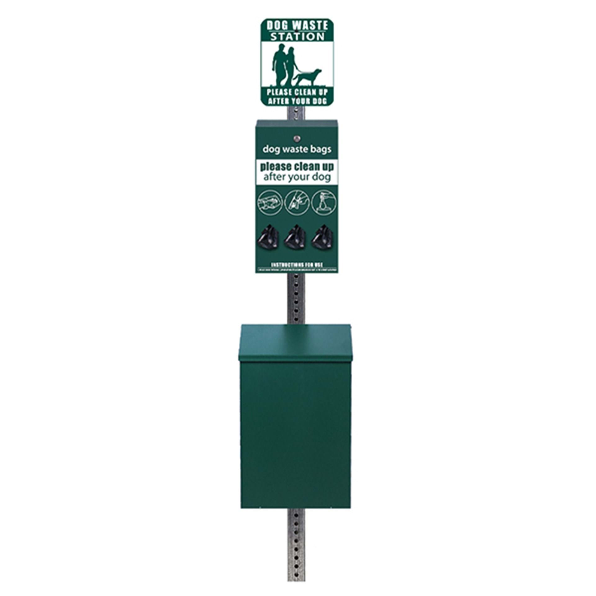 Pilot Rock Complete Pet Waste Collection Station - with Bags On a ROLL #PWS-D006 - BUY NOW.
