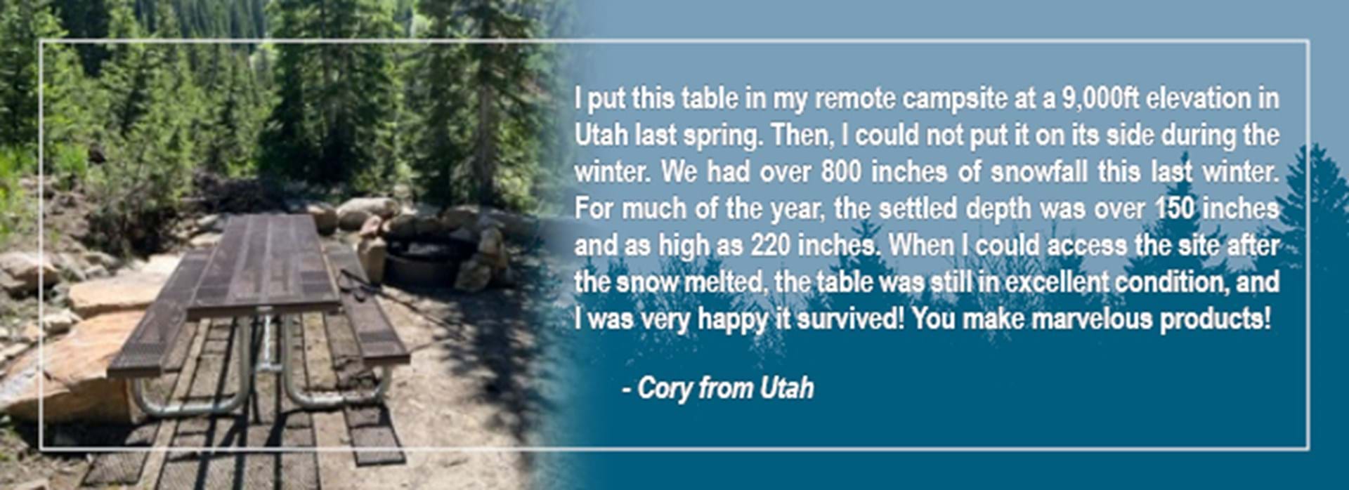 XT Series Snow Load Rated Picnic Table
