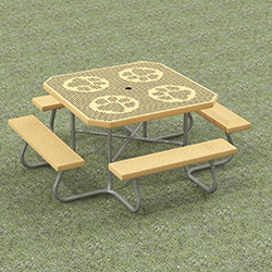 SQT/G-4HT Picnic Table w/ custom artwork SQT/G-4HT Picnic Table w/ custom artwork