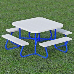 SQT-3 and SQT-4 Series Portable Square Picnic Table -Using Aluminum