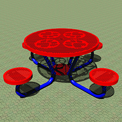 T214/G-4RR Picnic Table w/ custom artwork T214/G-4RR Picnic Table w/ custom artwork