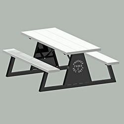 T720 Custom Identity Picnic Table - Using Aluminum