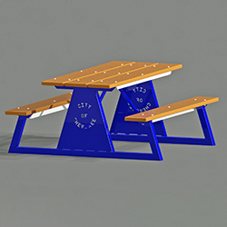 T720 Custom Identity Picnic Table - Using Recycled Plastic