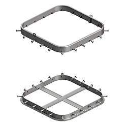 TRQ Series - FRAME KIT ONLY for Trash and Recycling Square Receptacles 