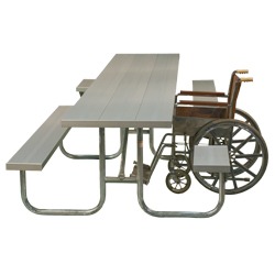 UT Series Side Accessible Picnic Table - Using Aluminum