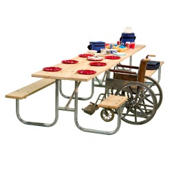 UT Series Side Accessible Picnic Table - Using Lumber