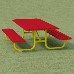 UTK Series - Kid's Rectangular Picnic Table - Using Formed Steel Channel