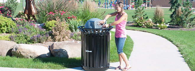 Model CN-R/SS2/CB-36D Trash Receptacle Model CN-R/SS2/CB-36D Trash Receptacle